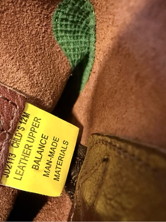 John Deere Brown Kids Pull-On Cowboy Boots with Green Outsole - Picture 9 of 10